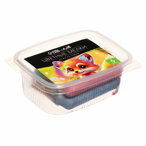 Мелки цветные для асфальта 6 штук 