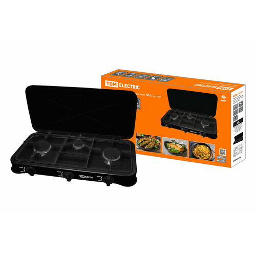 Плитка газовая настольная ГП-3 3 конфорки черная TDM ELECTRIC 359400₽
