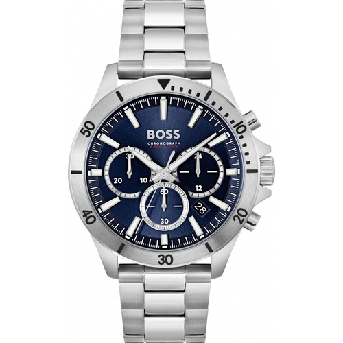Наручные часы BOSS, серебряный, синий наручные часы boss velocity черный синий