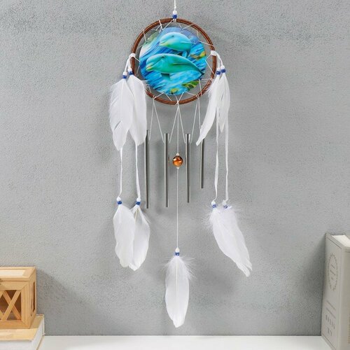 SUI Ловец снов с музыкой ветра Дельфины 4 трубки 70х157х2 см 867₽