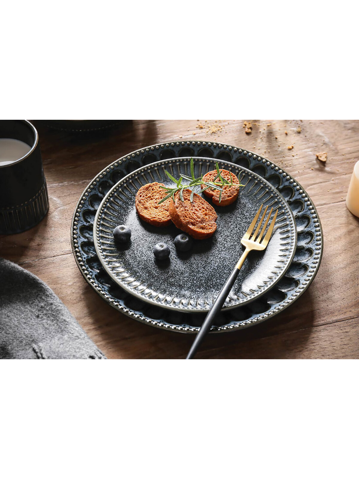 Тарелка закусочная Home & Style Black Kitchen - фото №8