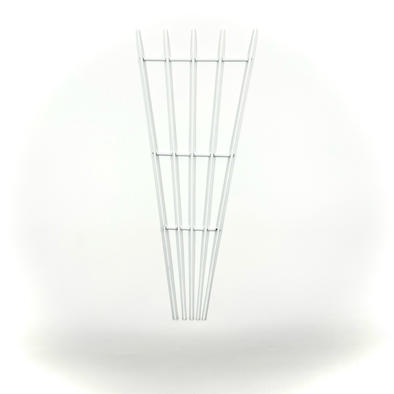 фото Опора для комнатных цветов, решетка для вьюнов из металла 40х18 см, 3шт Белая