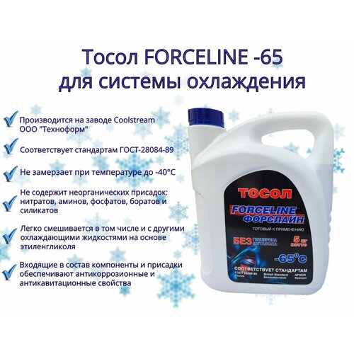 Тосол FORCELINE -65 (5 кг) Техноформ (г. Климовск)