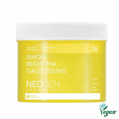 NEOGEN Отшелушивающие диски для лица Lemon Bright Gauze Peeling (30 шт) отшелушивающие диски для лица neogen real charcoal pad 60 шт