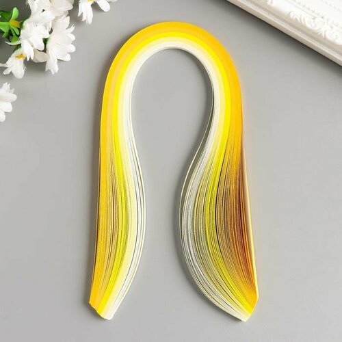 Полоски для квиллинга 100 полосок плотность 120 гр Жёлтый градиент ш 05 см дл 39 см 189₽