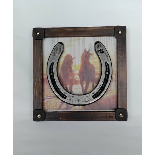 Оберег для дома/ Подкова на счастье(Кони 2) с принтом