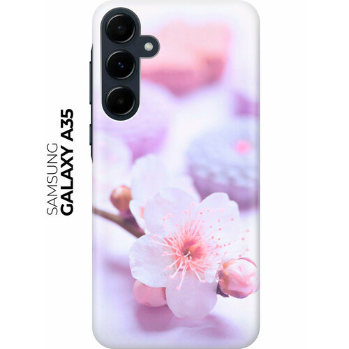 фото Силиконовый чехол на samsung galaxy a35 / самсунг а35 с рисунком "цветок вишни" bestluck