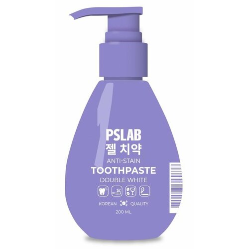 PSLAB Зубная паста Отбеливающая Double White 200 мл 503₽