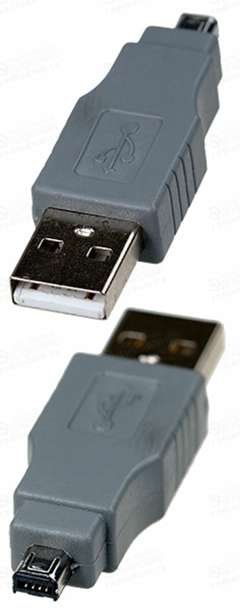 Переходник USB A (штекер) - mini USB B 4pin (штекер) 6-093 Premier