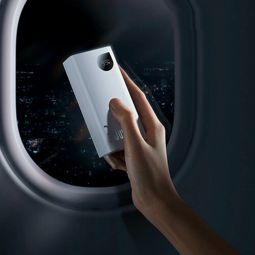 Изображение товара Внешний аккумулятор Baseus Adaman2 Digital Display Mini Compact, 10000 mAh, 30W + Кабель Type-C 50 cm, Белый, PPAD040002