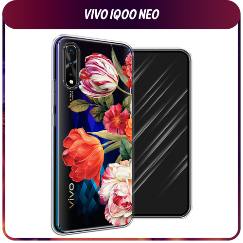 Силиконовый чехол на Vivo iQOO Neo/V17 Neo / Виво iQOO Neo/V17 Neo Весенний букет, прозрачный