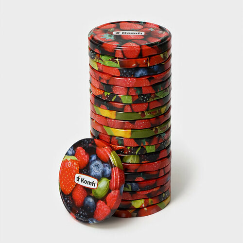 Крышка для консервирования Komfi Ягоды и фрукты ТО-82 мм металл лак упаковка 20 шт 20 штук 423₽