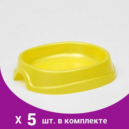 Миска 1 'Нулевка' 0,2 л, 13,5 х 12,5 х 3 см, желтый перламутр (5 шт) миска ferplast orion kc 50 250 мл 0 25 л нержавеющая сталь 1 13 1 см 2 5 см 13 1 см