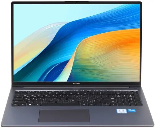 Ноутбук HUAWEI MateBook D 16 2024 1920x1200, IPS, Intel Core i5-12450H, ядра: 4 + 4 х 2 ГГц + 1.5 ГГц, RAM 8 ГБ, SSD 512 ГБ, Intel UHD Graphics, без ОС, серый