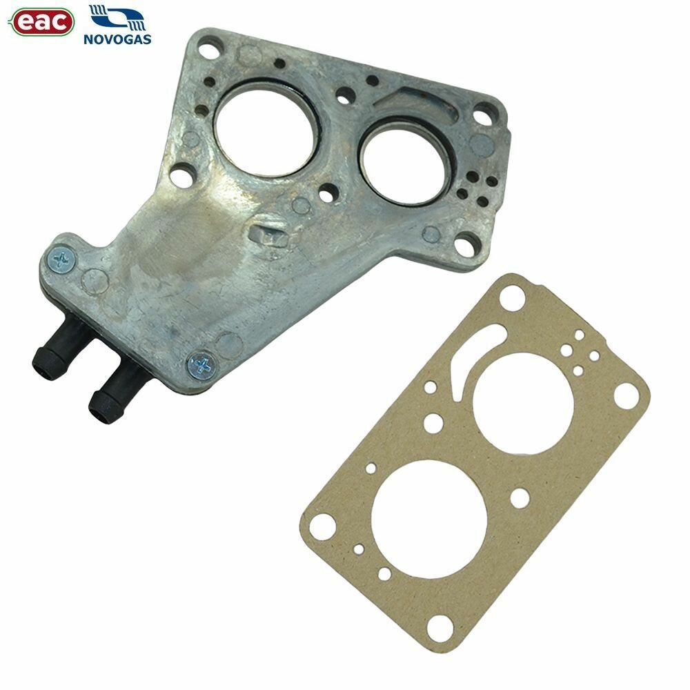 фото Проставка в карбюратор К-151 ГБО Волга, ГАЗель, УАЗ (2 штуцера)