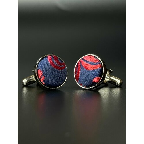 фото Запонки , синий, красный akha