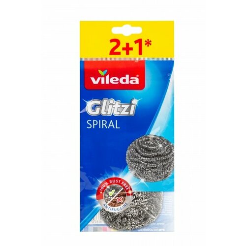 фото Губка губка vileda inox vileda 3 шт. 1 шт. металл 4 см