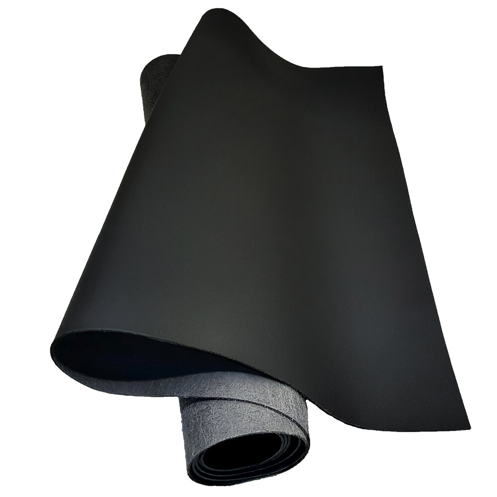 Рулевая экокожа на микрофибре Nappa (Наппа) цвет черный 25х140 см