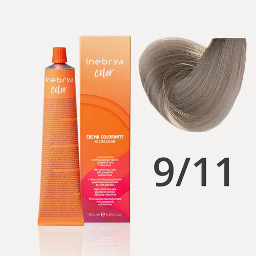 Изображение товара Крем - краска для волос профессиональная Inebrya Color Professional 9/11 Блонд Насыщенный пепельный 100 мл