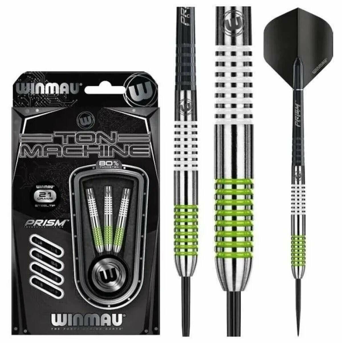Дротики для дартс профессиональные Winmau Ton Machine 21 г, вольфрам (1750) — фото 1