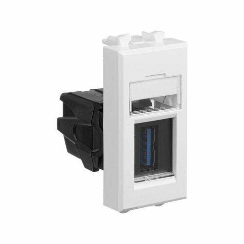 Avanti USB 3.0 розетка 'Белое облако' модульная, тип А-А, 1 модульная , DKC 4400301 (1 шт.)