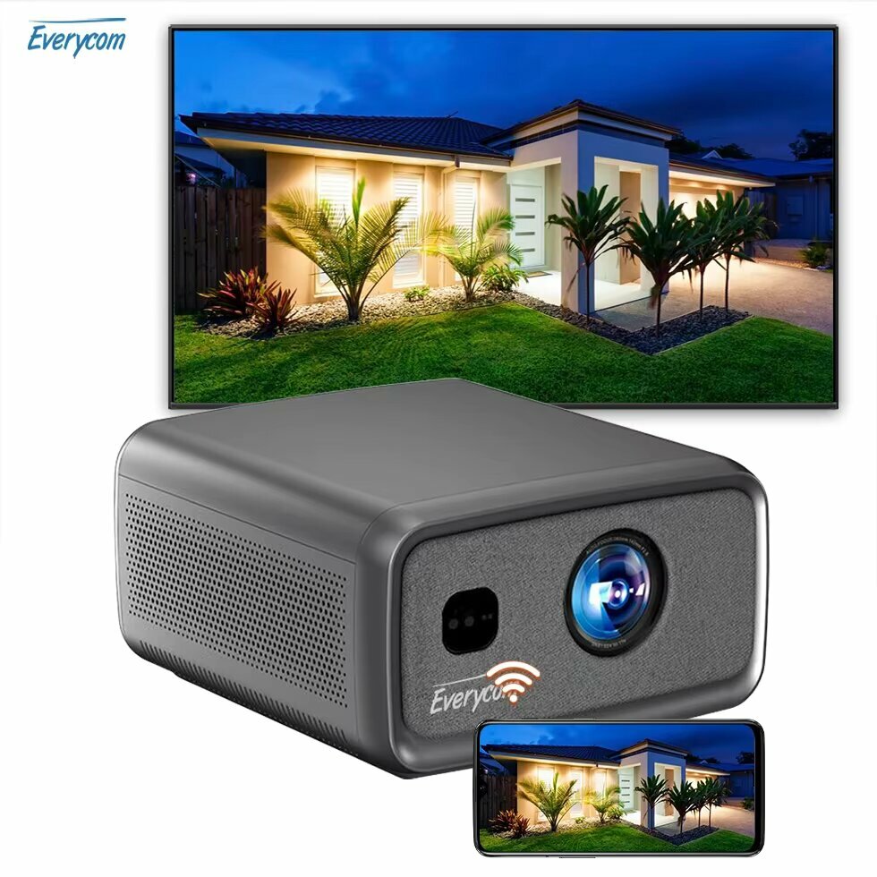 Проектор Everycom H100, для домашнего кинотеатра, Android 12 — фото 1