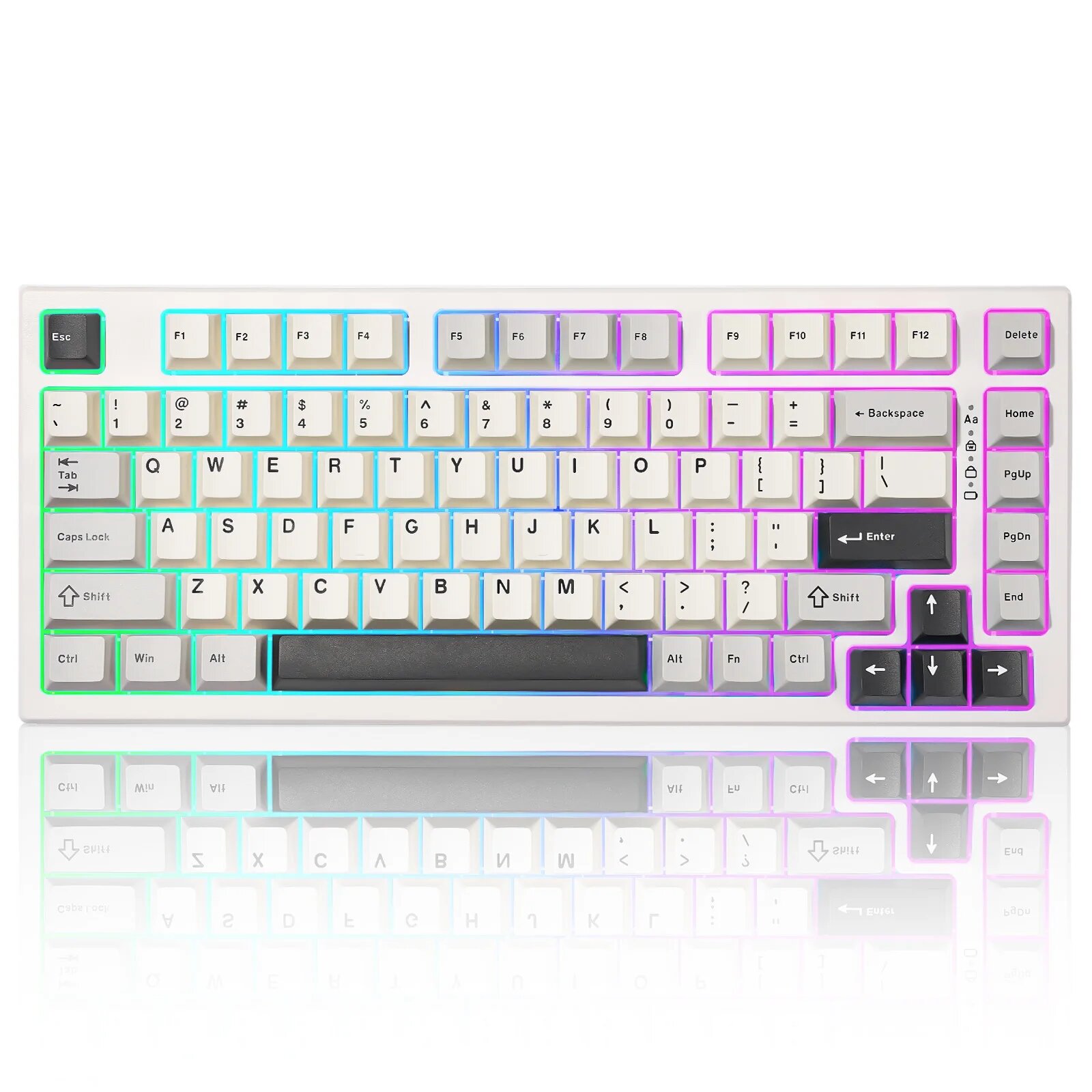 Игровая механическая клавиатура YUNZII RT80 Black, White, Gateron White Hall