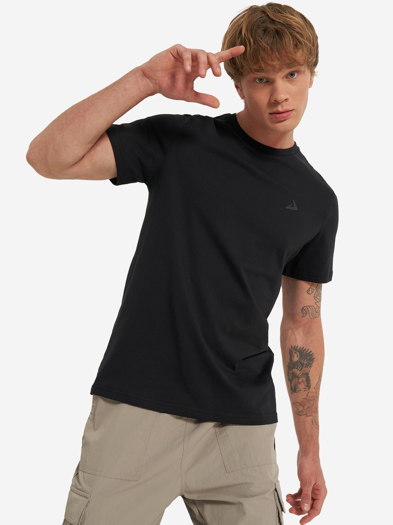Футболка спортивная Demix M D Graphic T-shirt (moments, размер 52, черный