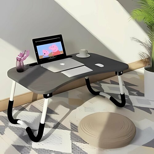 Столик-подставка черный для завтрака и ноутбука МДФ корпус 604028 1499₽