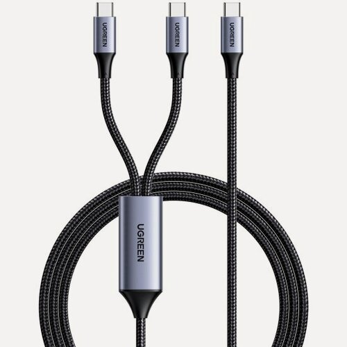 Изображение товара Кабель Ugreen US561, USB-C - USB-C, 2 в 1, 1,5м, черный (35087)
