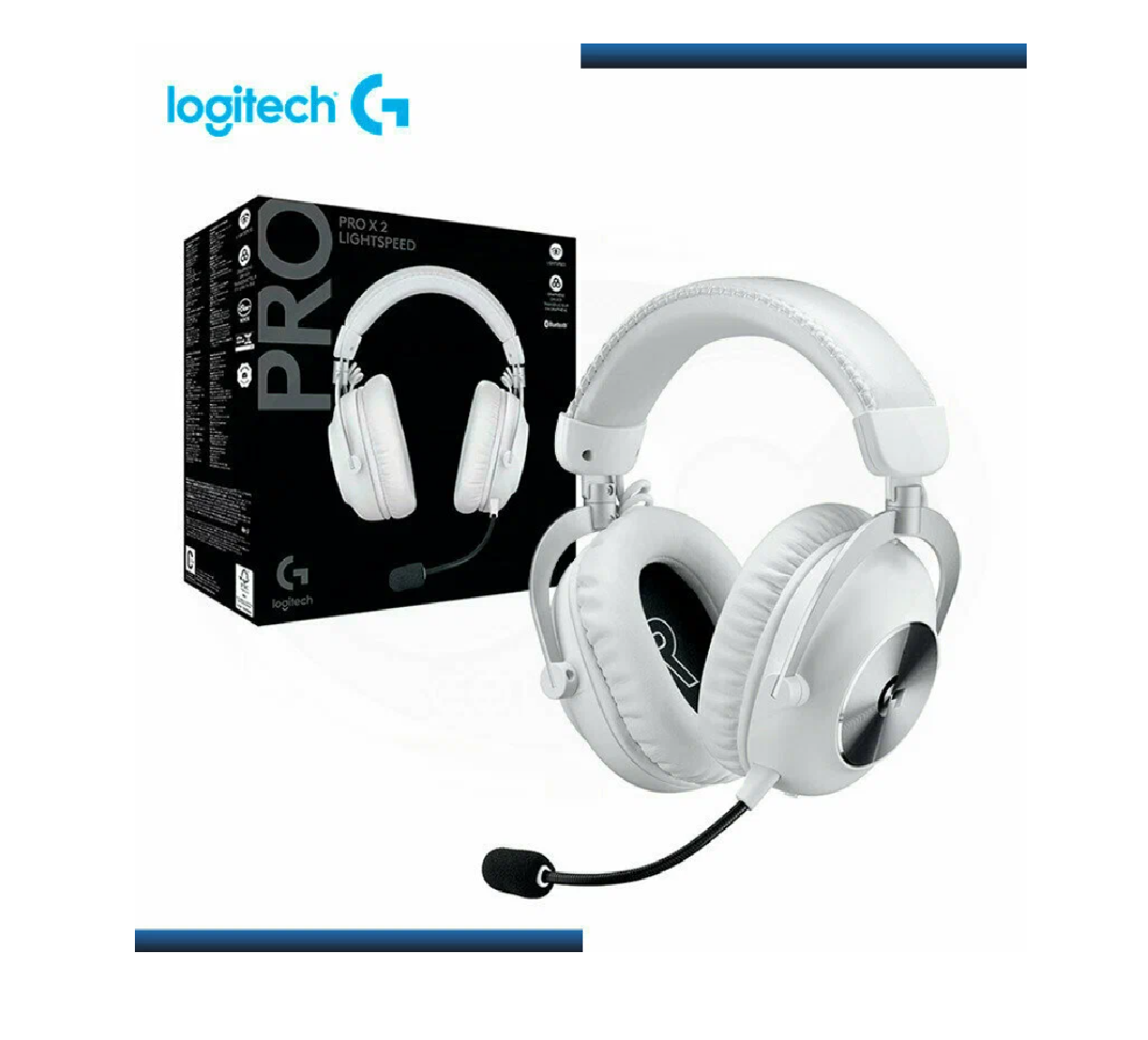 Игровая гарнитура Logitech G PRO X 2 Lightspeed белая, беспроводная, ANC, Surround Sound