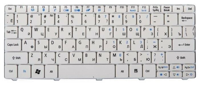 Клавиатура keyboard для ноутбука Acer для Aspire One 521 532 532H для One Happy KBI100A047 803₽
