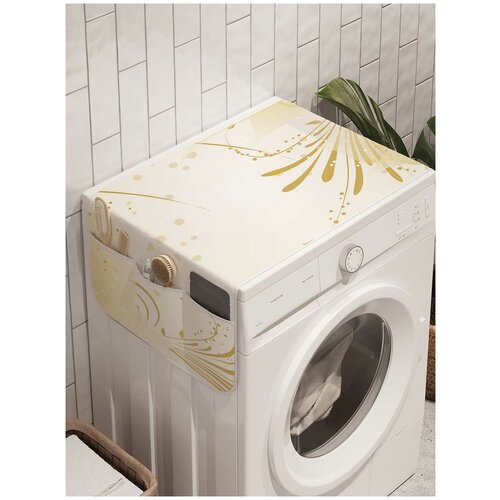 фото Органайзер ambesonne для хранения "цветочная система" на стиральную машину, 45x120 см