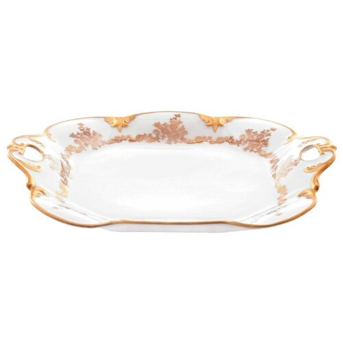 Поднос 32 см квадратный с ручками Chodov Корона Золотой узор отводка золото 156955 20552₽