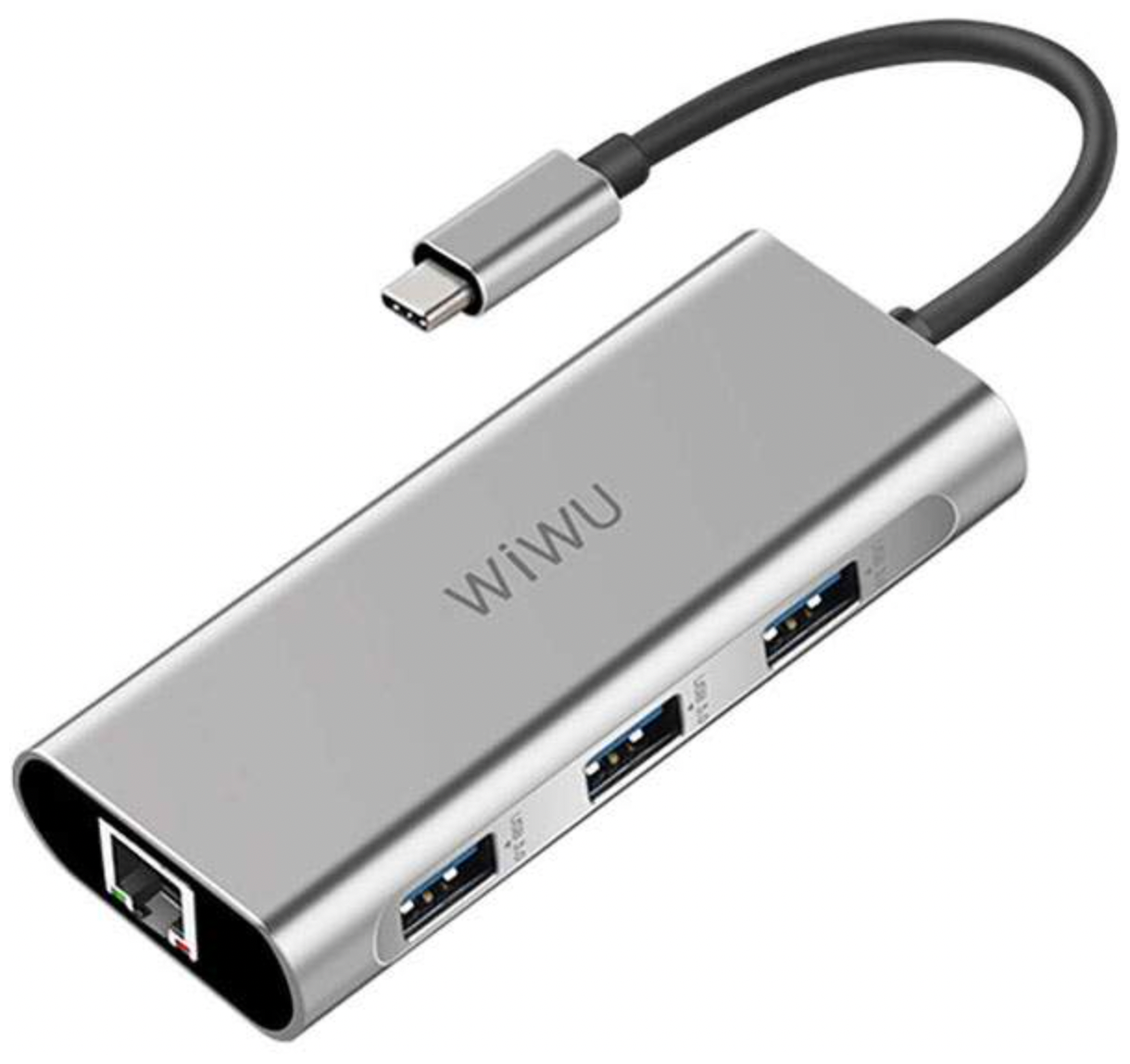 Адаптер-переходник Wiwu Apollo A430R USB 4, серый