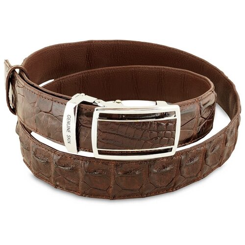 фото Ремень exotic leather, размер 120, коричневый
