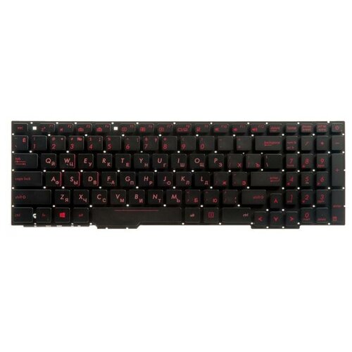 Клавиатура для ноутбука Asus FX553VE FX753VD FX753VE черная с красной подсветкой 4037₽