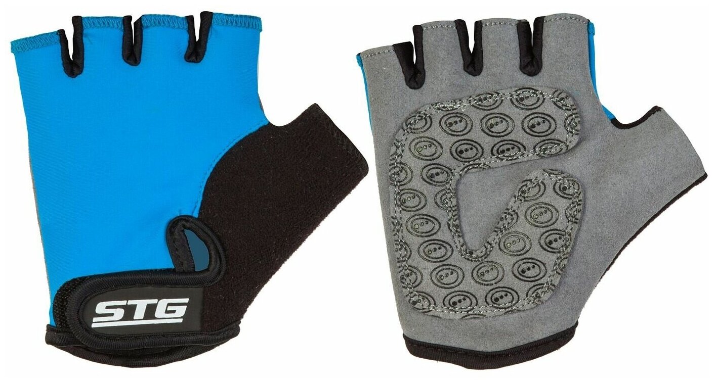 Перчатки STG детские , мод.819 с защитной прокладкой, застежка на липучке, размер XS, синие