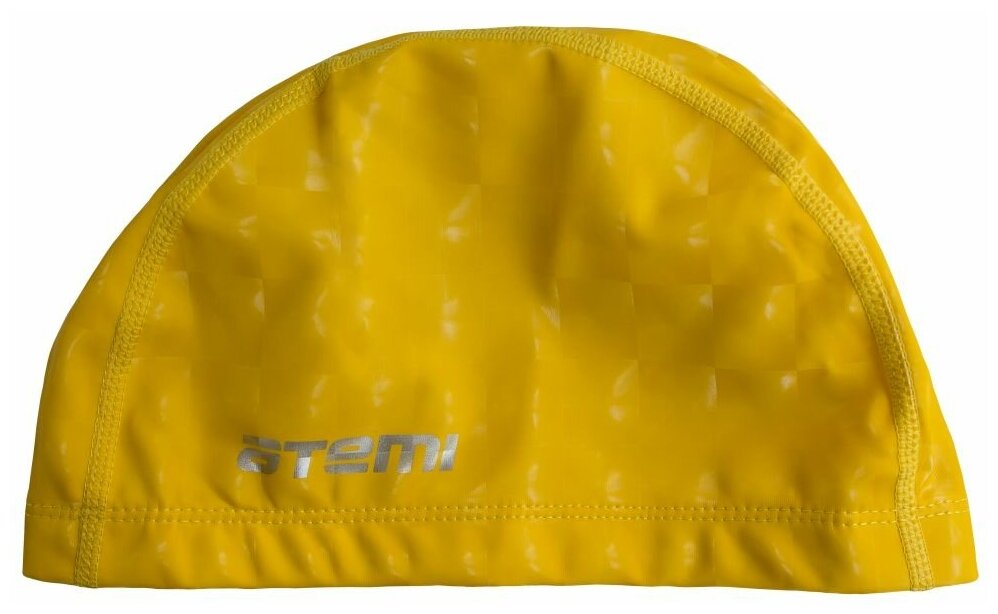 Шапочка для плавания тканевая с пу покрытием, Atemi желт. 3d, Pu 140