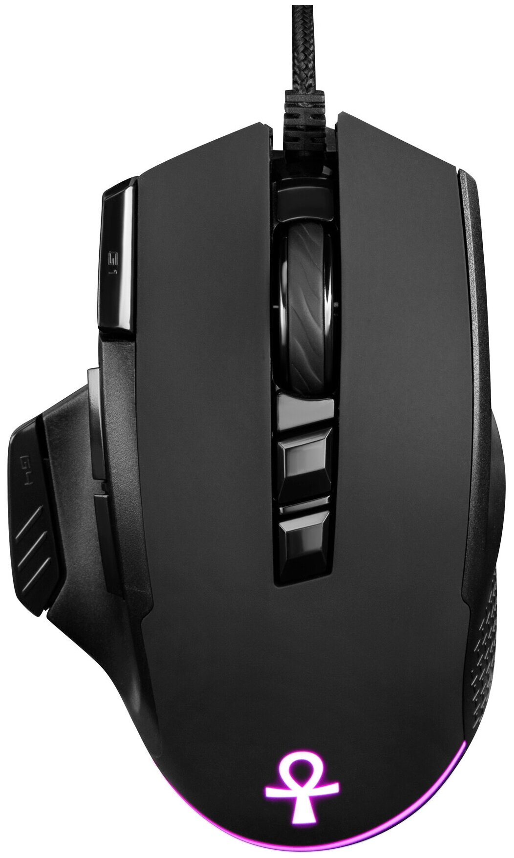 Мышь Oklick 727G ANUBIS, игровая, оптическая, проводная, USB, черный [gm815] - фото №1