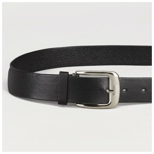 фото Ремень, ширина 3,5 см, винт, пряжка металл, цвет чёрный superland