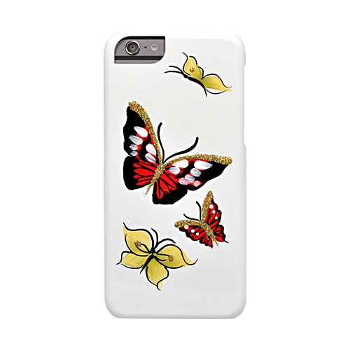 Накладка iCover Hand Printing для iPhone 6 / 6s - Butterfly Ruby