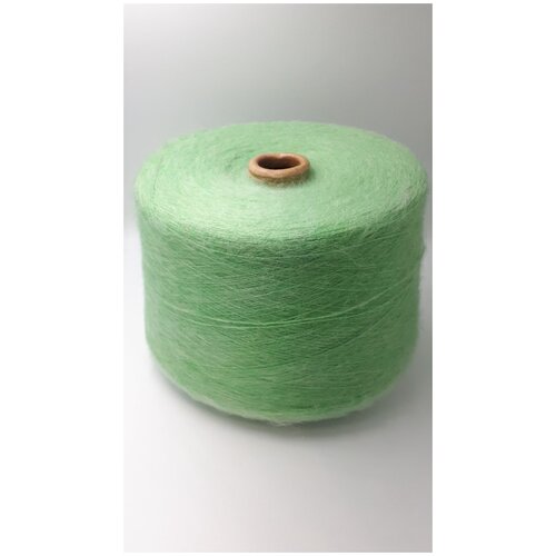 Пряжа на бобинах Мохер. Цена товара за 300гр; Состав: Мохер - 8%; Шерсть - 20%; Акрил - 42%; Нейлон - 30%; цвет светло зеленый
