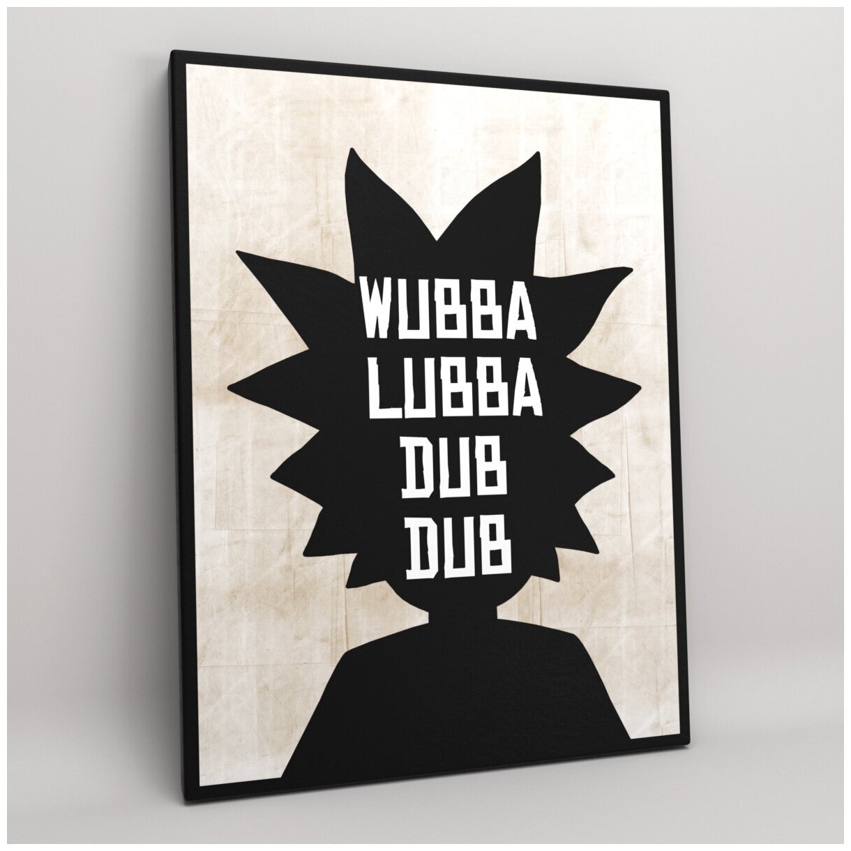 Интерьерный постер (картина) "Рик и Морти. Wubba lubba dub dub" на холсте с подрамником размер 30х40