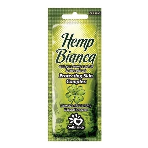 Средство для загара Hemp Bianca с маслом конопли и экстрактом алоэ 15 мл