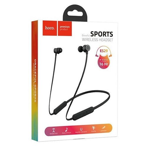 Беспроводные наушники для спорта Hoco ES29 BT50180mAh16ч черные 114000₽