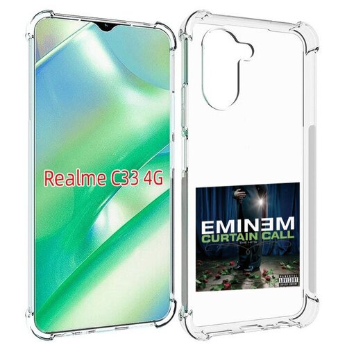 Чехол MyPads Eminem CURTAIN CALL, THE HITS для Realme C33 4G задняя-панель-накладка-бампер чехол mypads eminem curtain call the hits для xiaomi redmi note 11 4g глобальная версия задняя панель накладка бампер