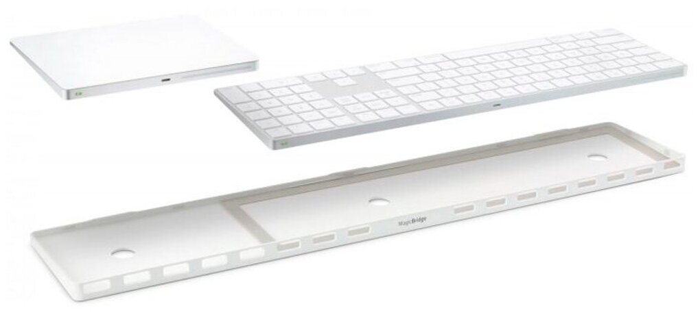 Объединяющая база Twelve South MagicBridge extended для Apple Magic Keyboard with Numeric Keypad и Magic Trackpad 2 белая