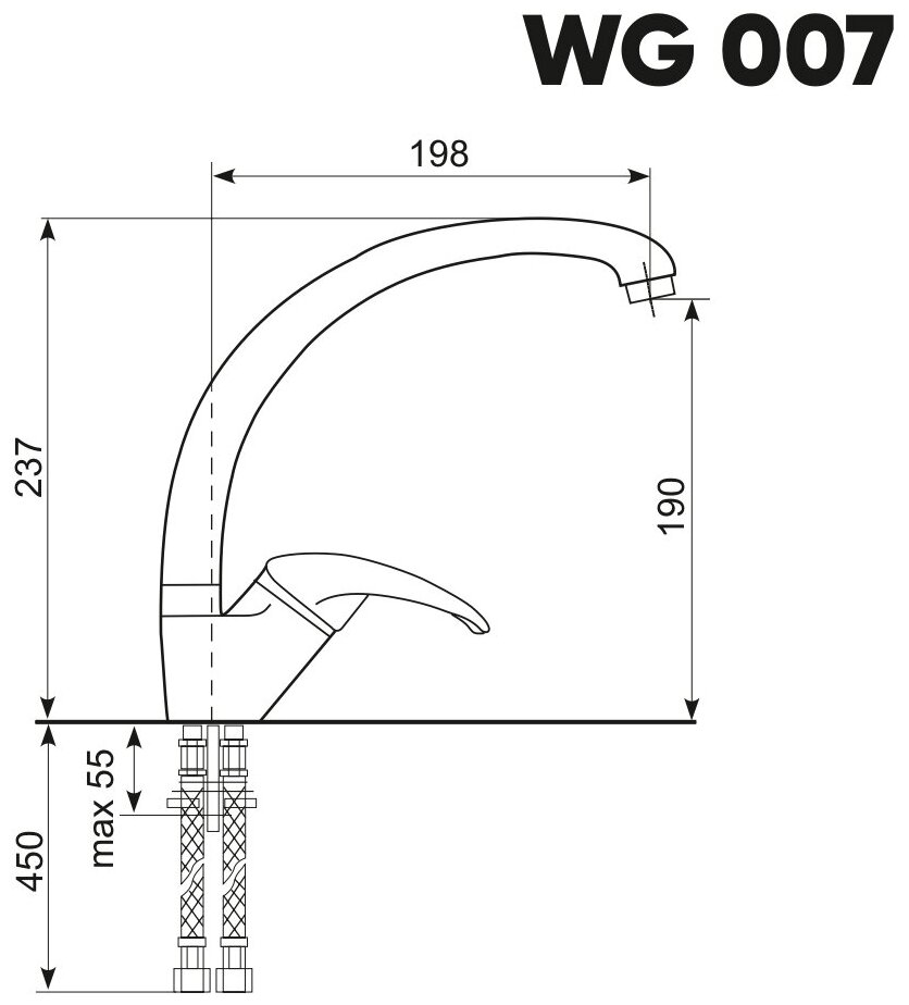 Смеситель Weissgauff WG 00703 песочный - фотография № 4