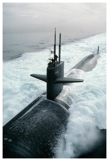 Постер на холсте Подводная лодка №9 40см. x 60см.
